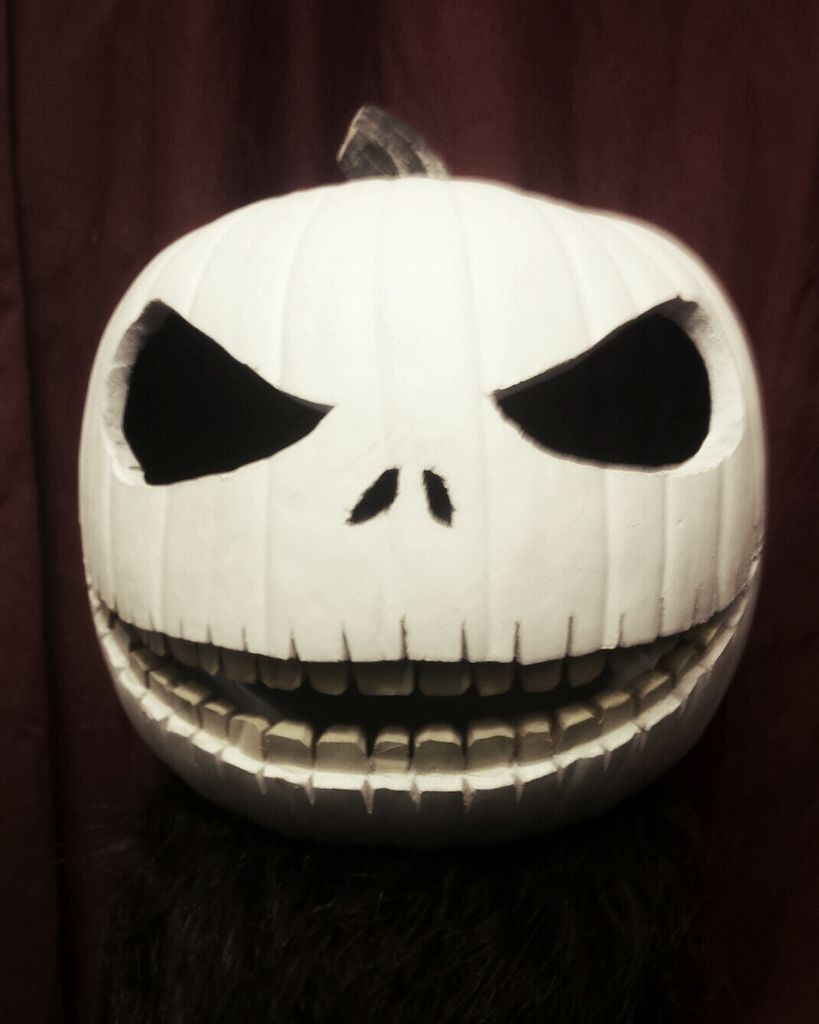 Jack Skellington Pumpkin Painting at PaintingValley.com | Explore ...