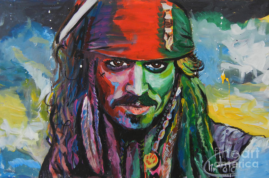 900x596 Captain Jack Sparrow Painting By Tim Patch - Jack Sparrow Painting
