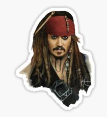 210x230 Jack Sparrow Painting Amp Mixed Media Stickers Redbubble - Jack Sparrow Painting