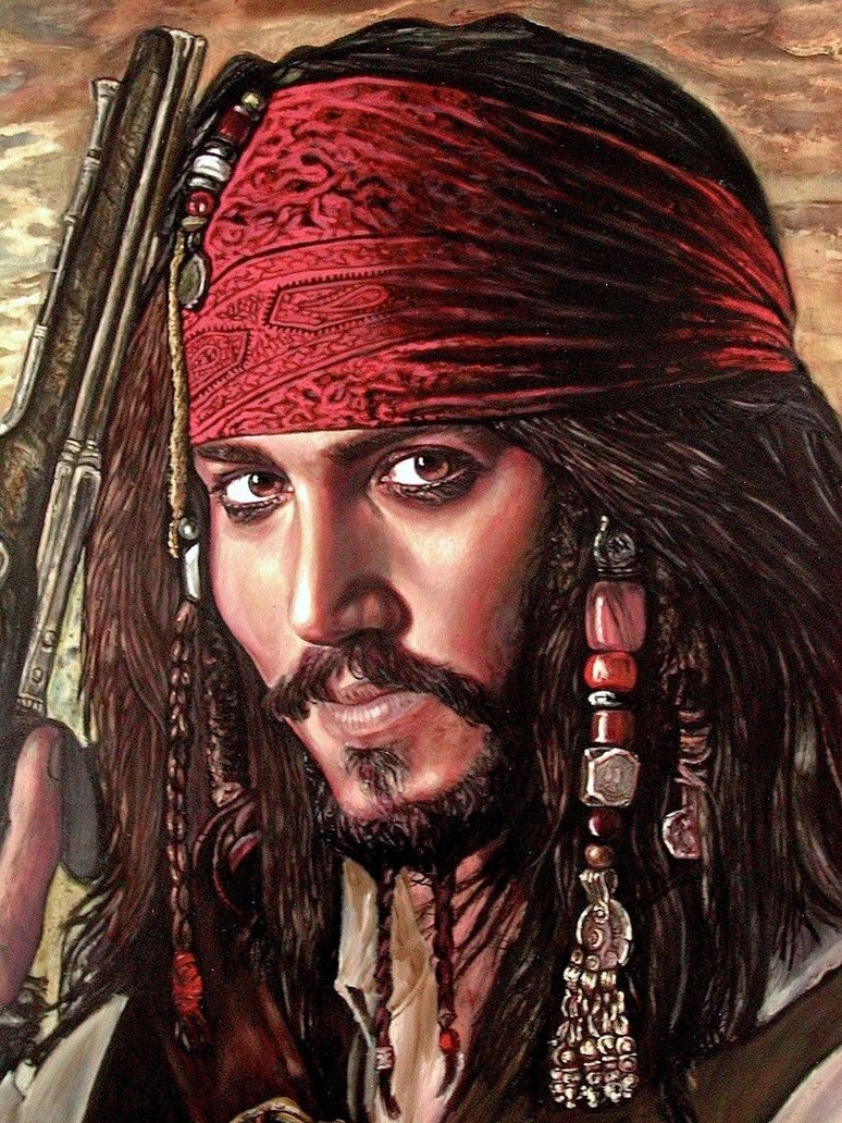 774x1032 Jack Sparrow Oil Painting Version 2 By Moisessurielart - Jack Sparrow Painting