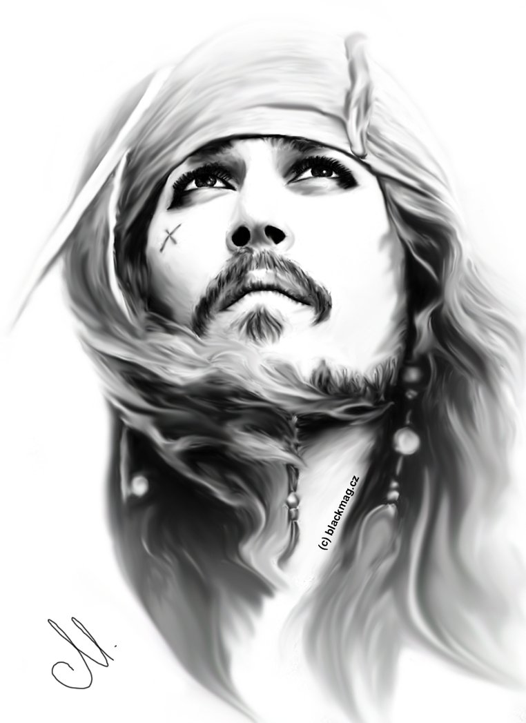 762x1048 Jack Sparrow Painting By Perlaque - Jack Sparrow Painting