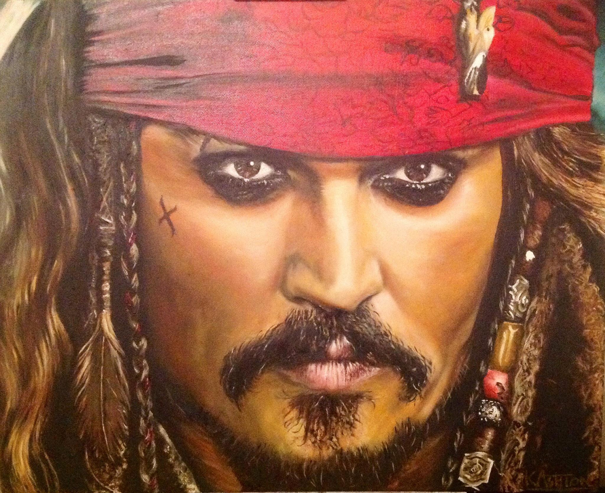 2048x1668 Johnny Depp As Jack Sparrow Print From An Oil Painting By Kay - Jack Sparrow Painting