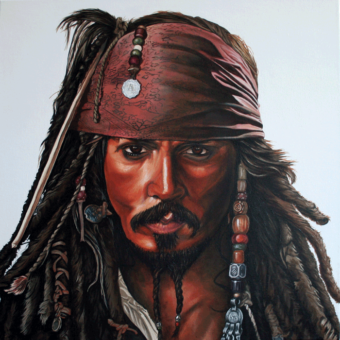 700x700 Captain Jack! @ Cut N Paste Graphics - Jack Sparrow Painting