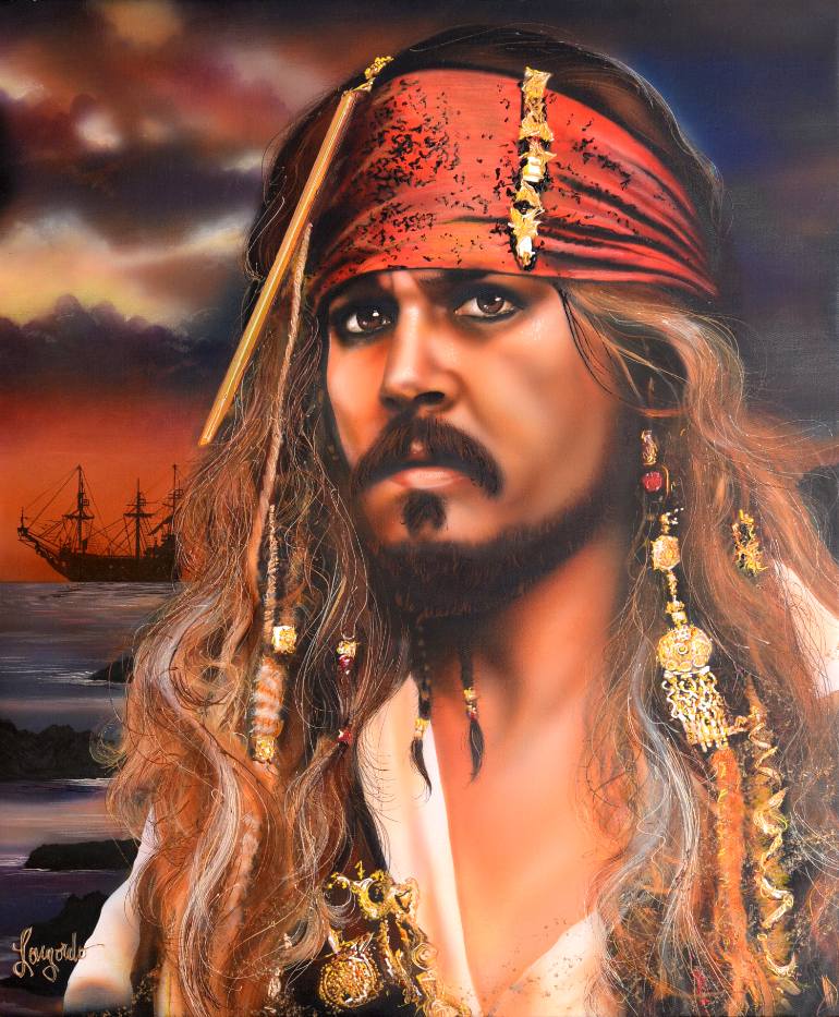 770x933 Saatchi Art Jack Sparrow Painting By Gary Longordo - Jack Sparrow Painting