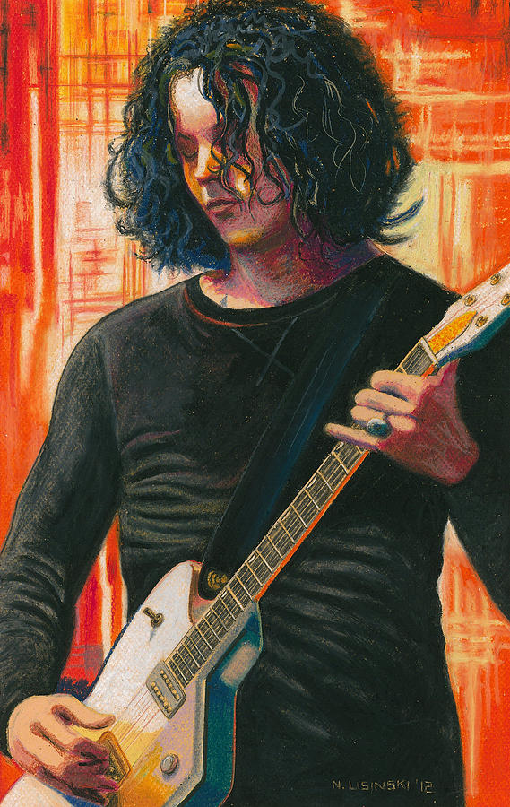 569x900 Jack White Painting By Norb Lisinski - Jack White Painting