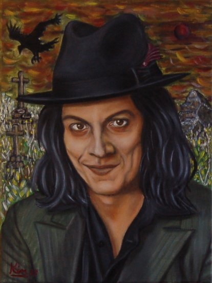 414x551 Oil Painting Gt Departure Lounge Gt Jack White - Jack White Painting