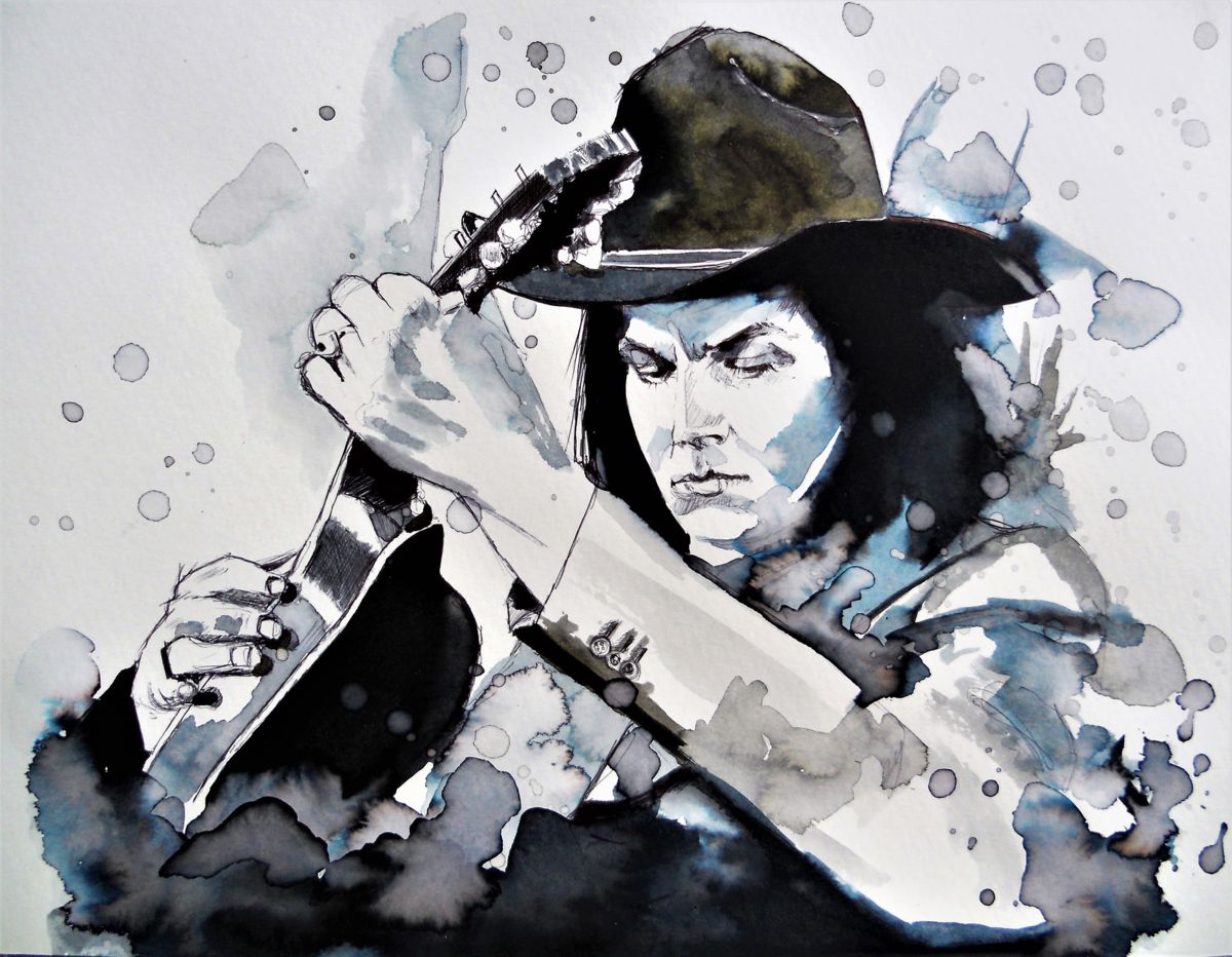 1200x932 Portrait Of Jack White (Federica Masini) - Jack White Painting