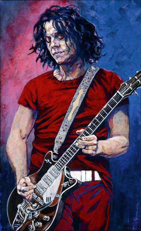 489x800 Robert Hurst Jack White (489x800) Genre And Music Was - Jack White Painting