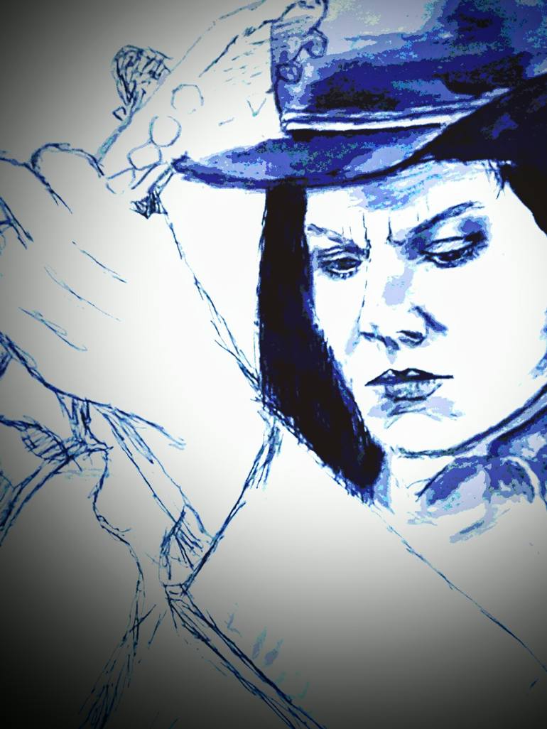 770x1026 Saatchi Art Blue Boy Jack White Painting By Vanessa Atterville Smith - Jack White Painting