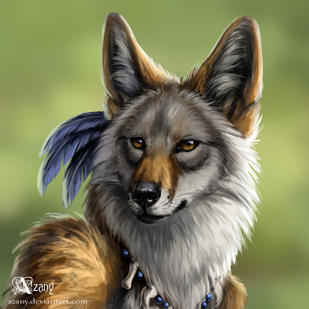 1000x1000 Jackal By Azany - Jackal Painting