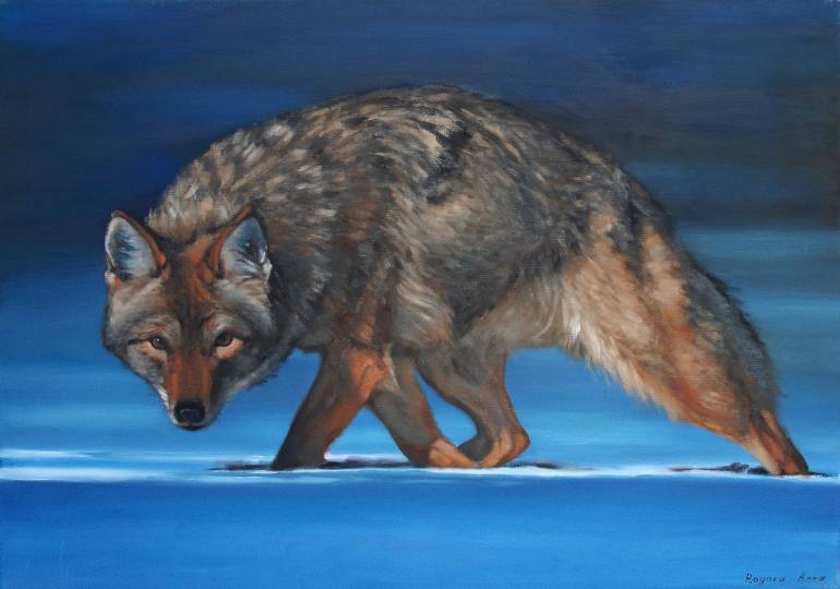 770x540 Saatchi Art Jackal Painting By Anna Rogova - Jackal Painting