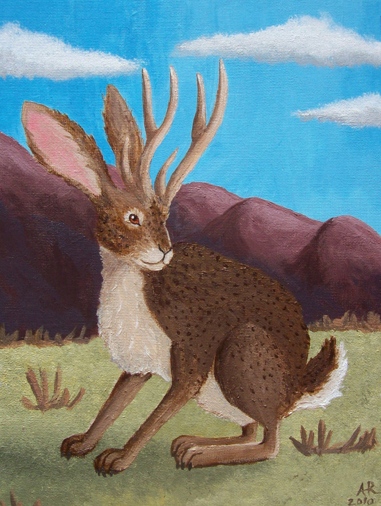 776x1030 Jackalope Painting By Kookybat - Jackalope Painting