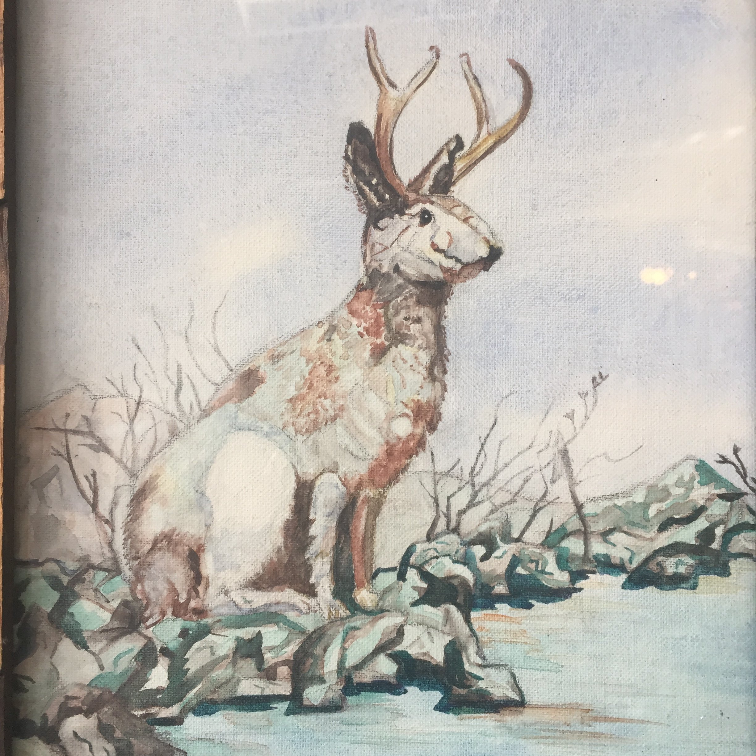 2448x2448 Jackalope Watercolor Painting Urbanamericana - Jackalope Painting