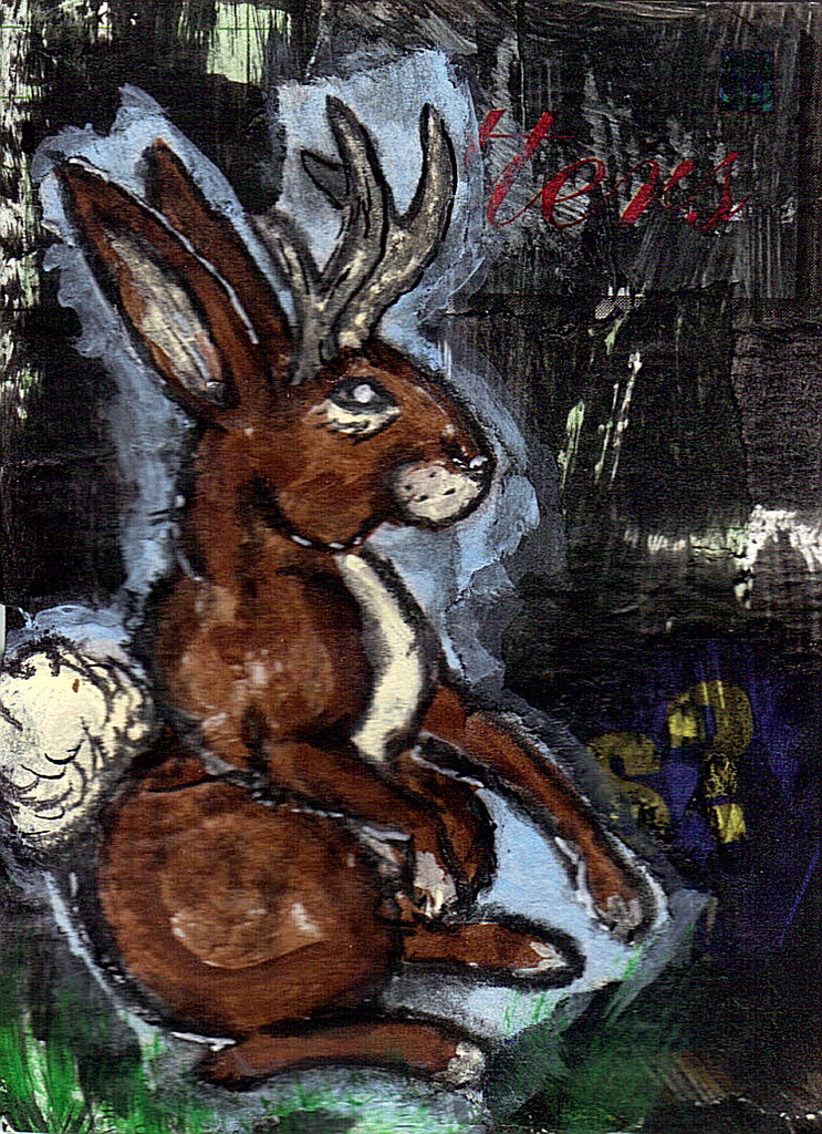 743x1024 The World's Best Photos Of Drawing And Jackalope - Jackalope Painting