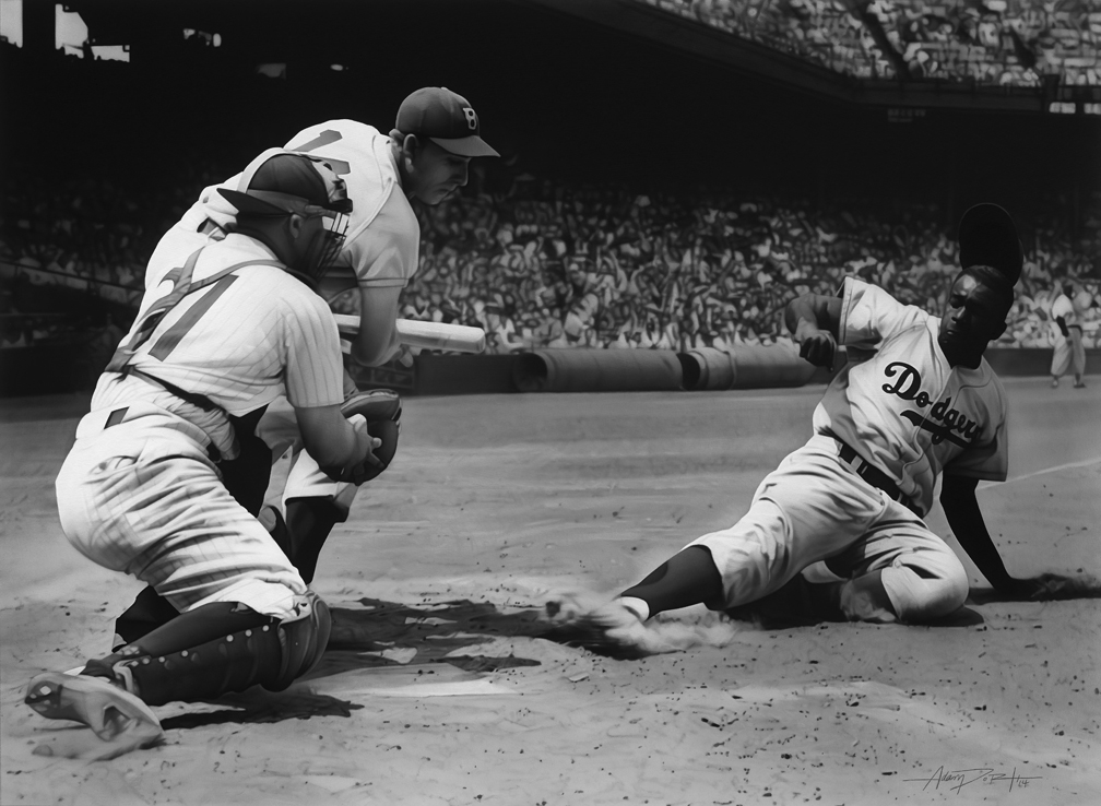 1008x738 Jackie Robinson Painting - Jackie Robinson Painting