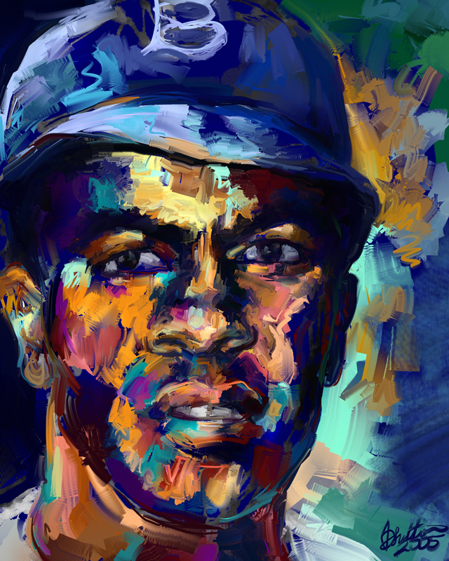 640x800 Jeremy Sutton Studios Jackie Robinson - Jackie Robinson Painting