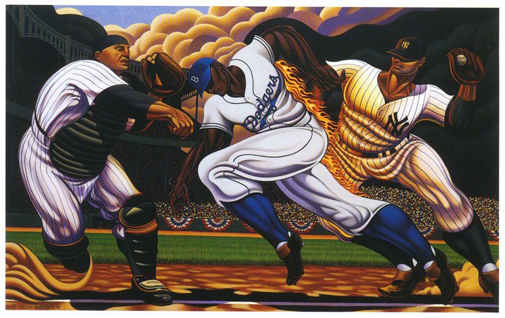 719x453 My Visit Wjackie Robinson's Court Martial Defense Attorney - Jackie Robinson Painting