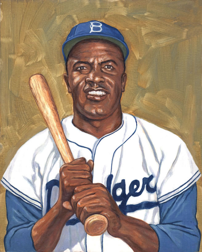 656x820 State Of New Jersey - Jackie Robinson Painting