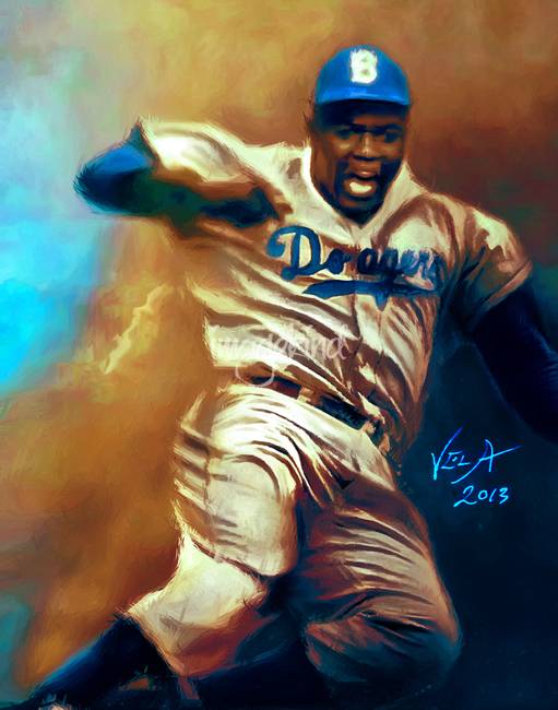 511x650 Stunning Jackie Robinson Painting Reproductions For Sale On Fine - Jackie Robinson Painting