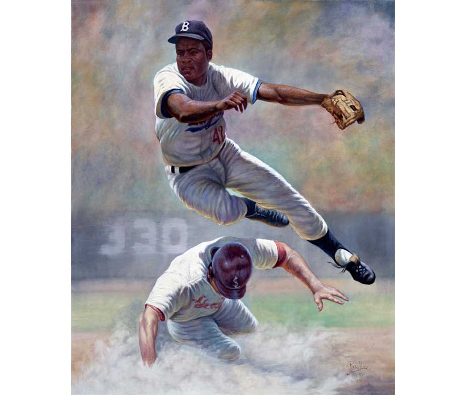 924x784 Gregory Perillo's Official Website Perillo's World Of Fine Art - Jackie Robinson Painting