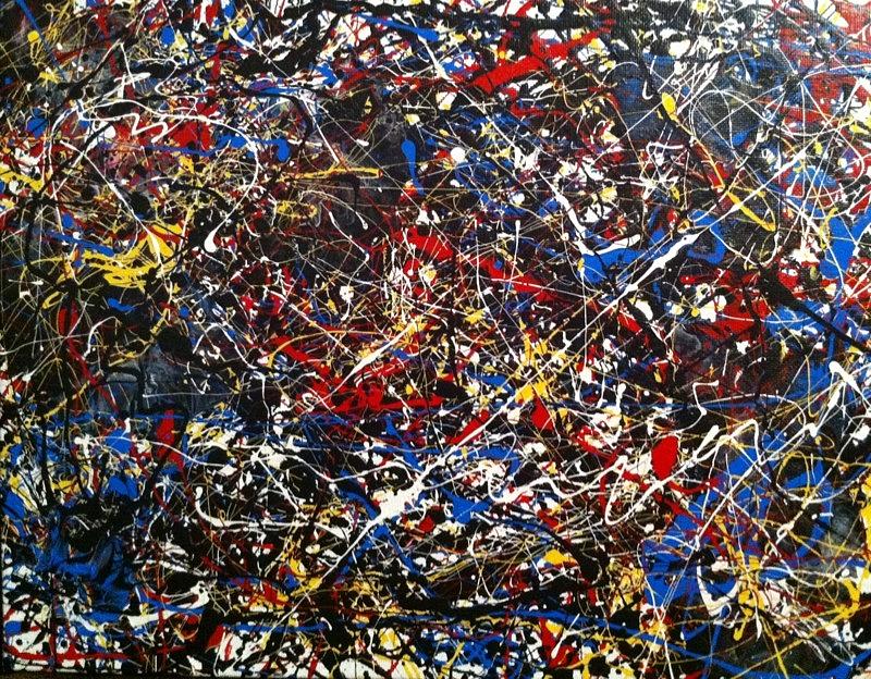 800x624 Untitled 5 Jackson Pollock Inspired Painting By Vanessa Carpenter - Jackson Pollock Painting
