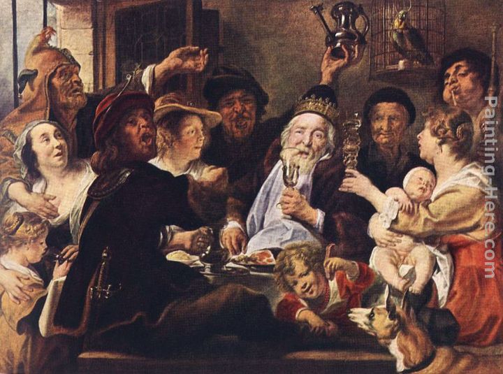 720x535 Jacob Jordaens The Bean King Painting Anysize 50% Off - Jacob Painting