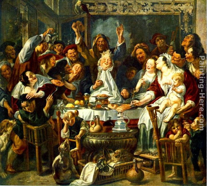 720x647 Jacob Jordaens The King Drinks Painting Anysize 50% Off - Jacob Painting