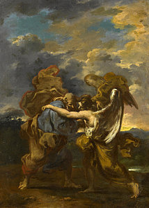 214x300 Jacob Wrestling With The Angel Paintings Fine Art America - Jacob Wrestling With The Angel Painting