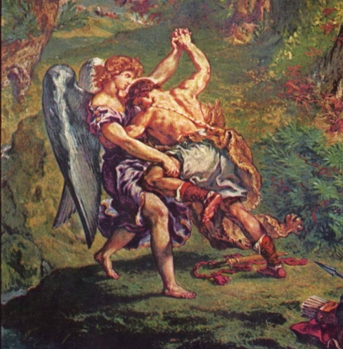 500x508 Repetition Jacob And The Angel, Part 2 Wrestling With The Angel - Jacob Wrestling With The Angel Painting
