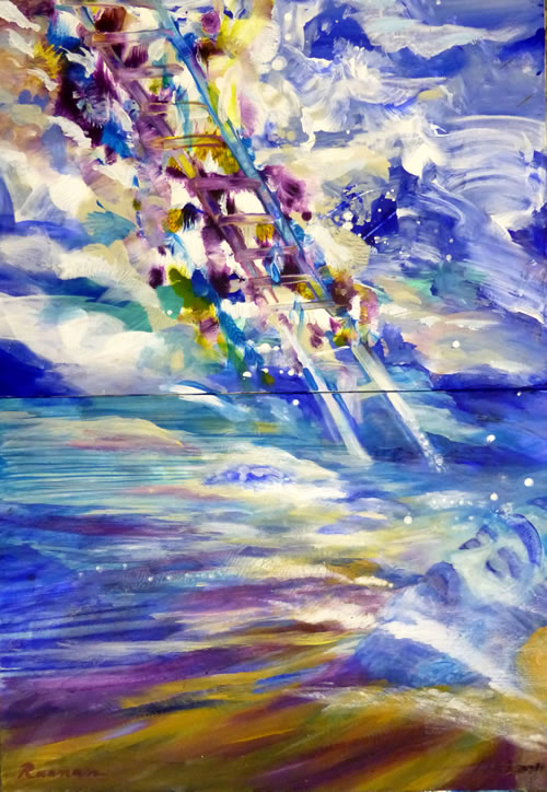 500x724 Jacob's Dream Angels Ascending Amp Descending - Jacobs Dream Painting