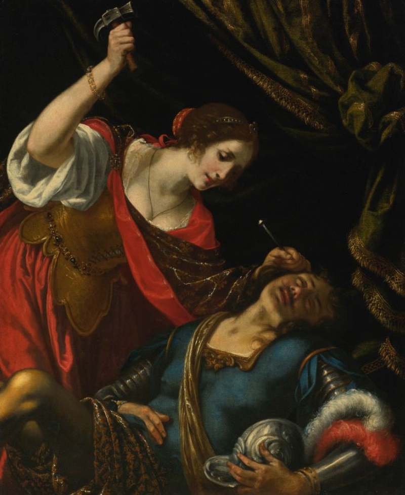 800x976 Jael And Sisera Painting Jacopo Vignali Oil Paintings - Jael Painting