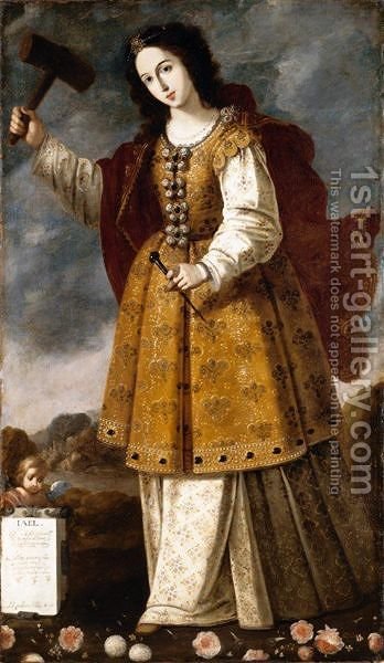 348x600 Jael (After) Francisco De Zurbaran Reproduction 1st Art Gallery - Jael Painting