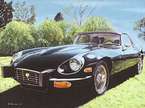 300x223 Jaguar E Type Paintings Fine Art America - Jaguar Car Painting