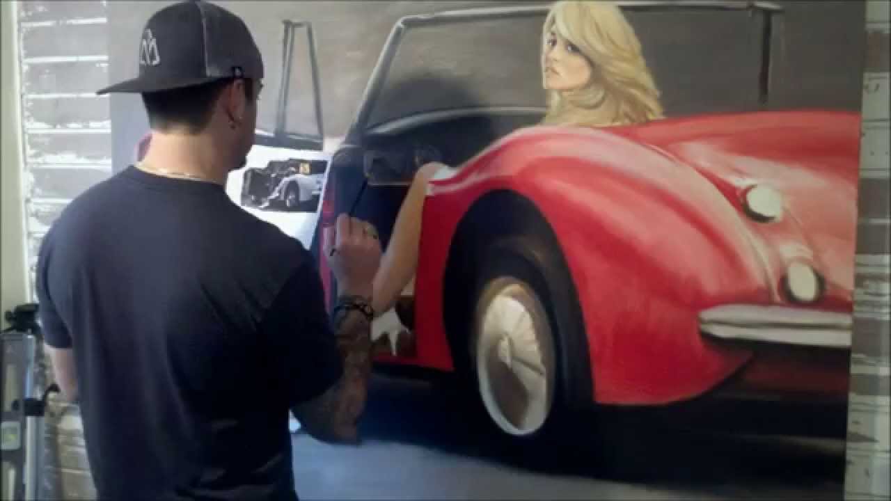 1280x720 Oil Painting Demo By Travis Knight Jaguar Car - Jaguar Car Painting