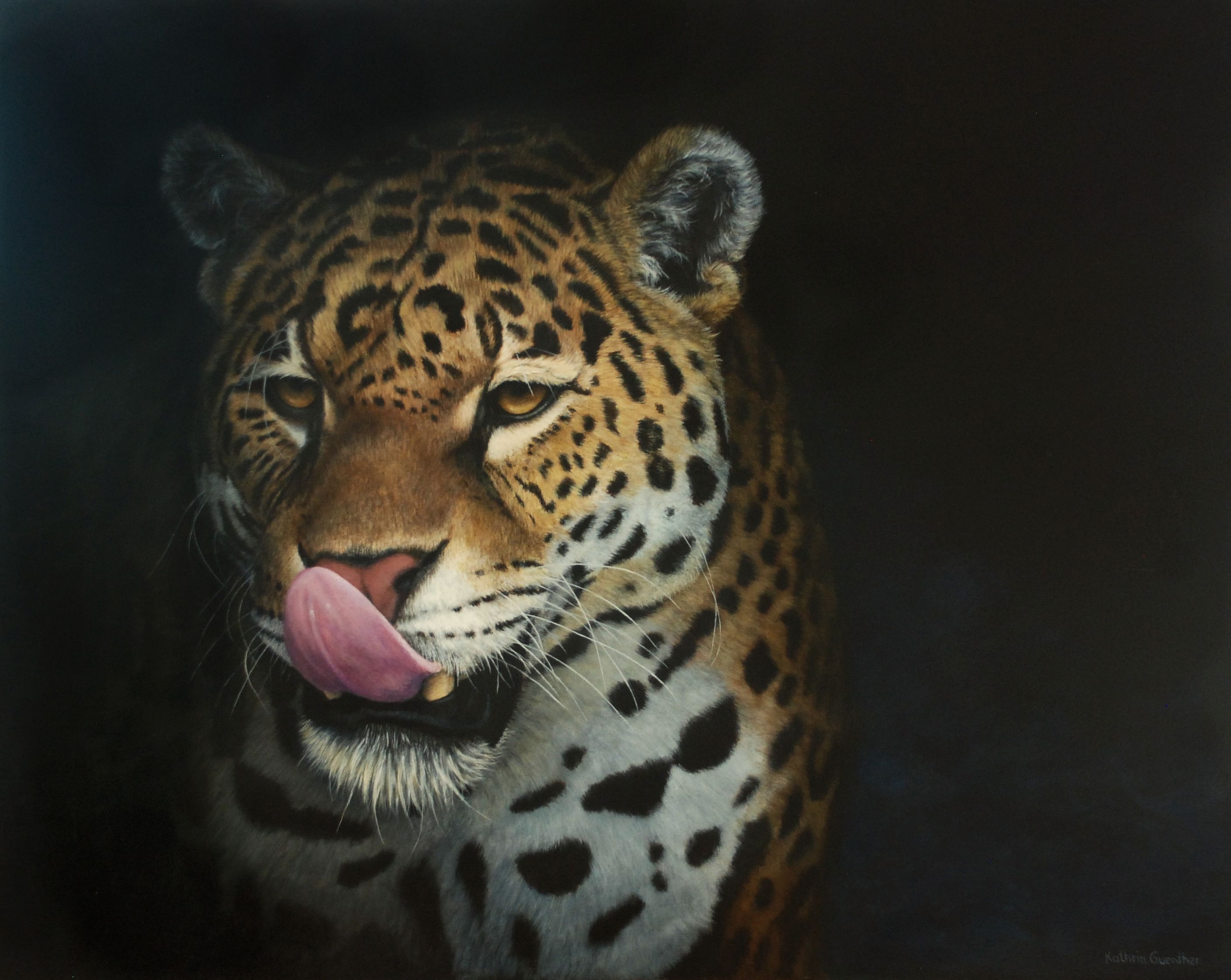2815x2242 Jaguar Painting Original - Jaguar Painting