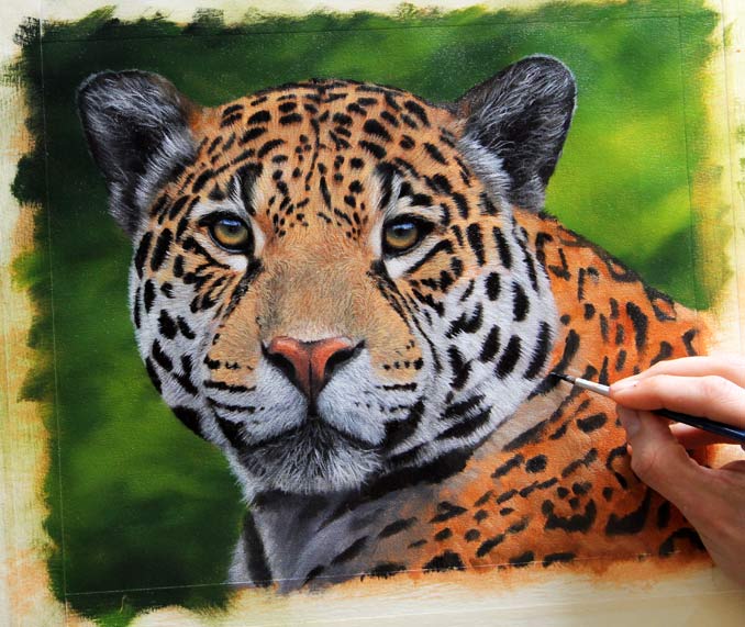 678x571 Jaguar Painting Update For Sale On Ebay How To Draw - Jaguar Painting