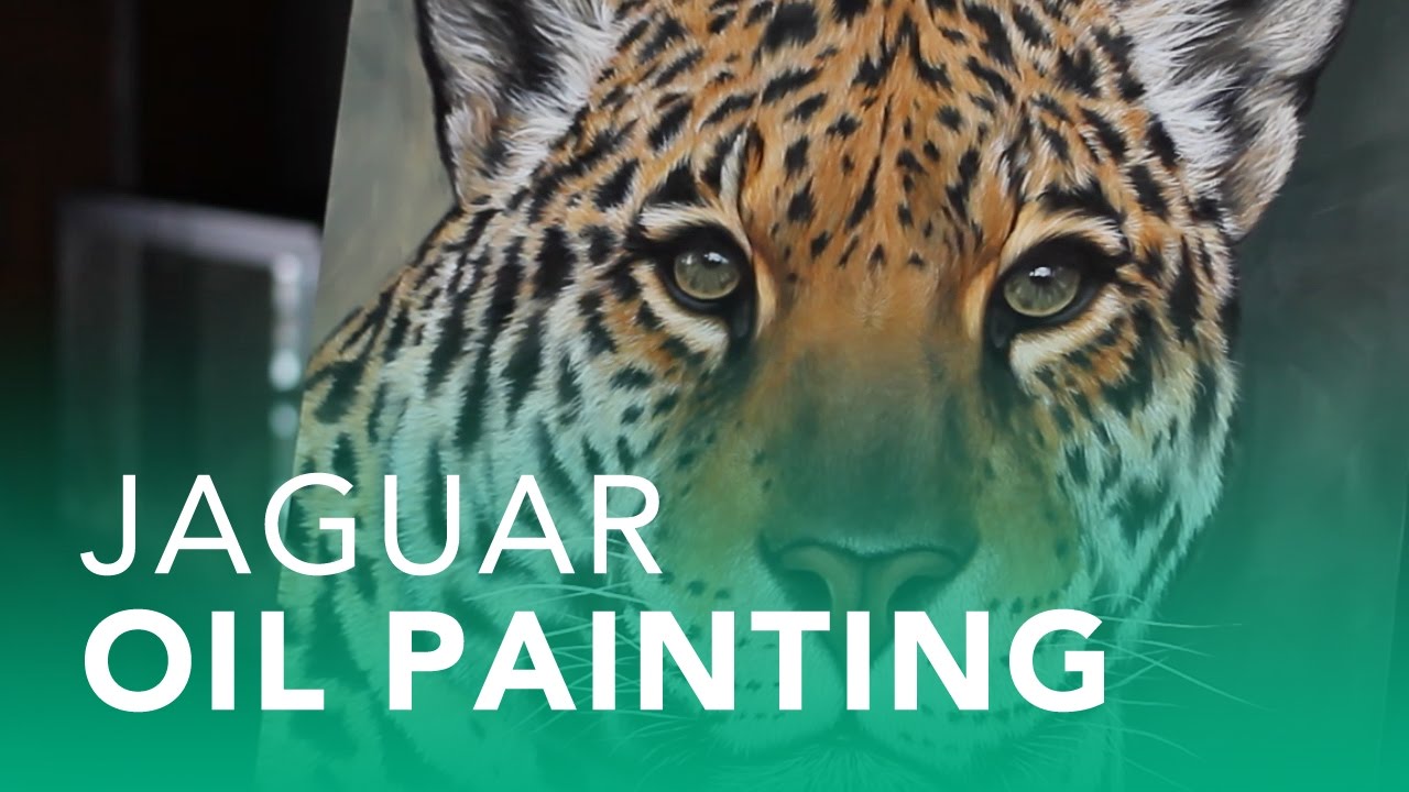 1280x720 Oil Painting - Jaguar Painting