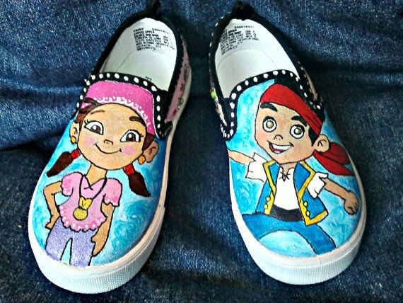 570x428 Jacey Would Love These!!!handpainted Jake And The Neverland - Jake And The Neverland Pirates Painting