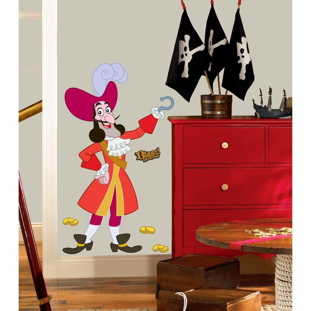 1000x1000 Roommates Jake And The Neverland Captain Hook Giant Peel And Stick - Jake And The Neverland Pirates Painting