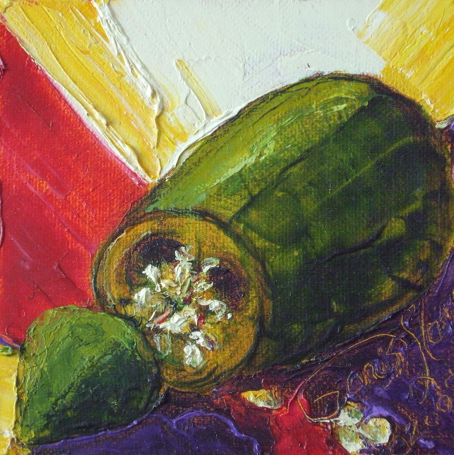 898x900 Jalapeno Painting By Paris Wyatt Llanso - Jalapeno Painting