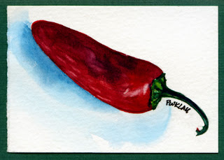 320x229 Watercolor Daily Painting Passion Red Jalapeno Pepper - Jalapeno Painting