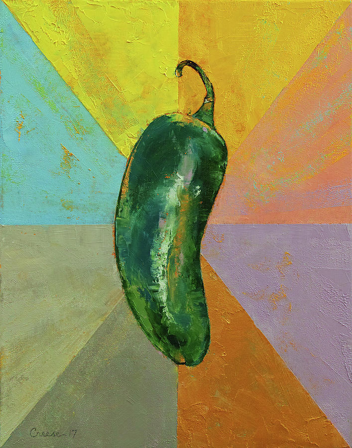 707x900 Jalapeno Painting By Michael Creese - Jalapeno Painting