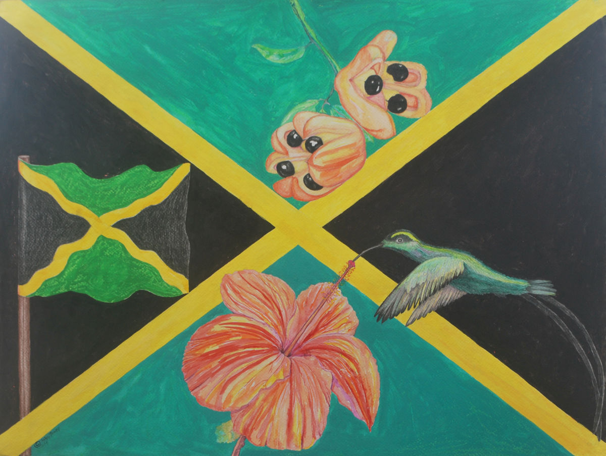 1200x903 National Pride (John Powell) - Jamaican Flag Painting