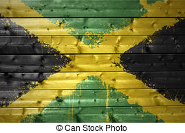 269x194 Wooden Jamaican Flag. - Jamaican Flag Painting