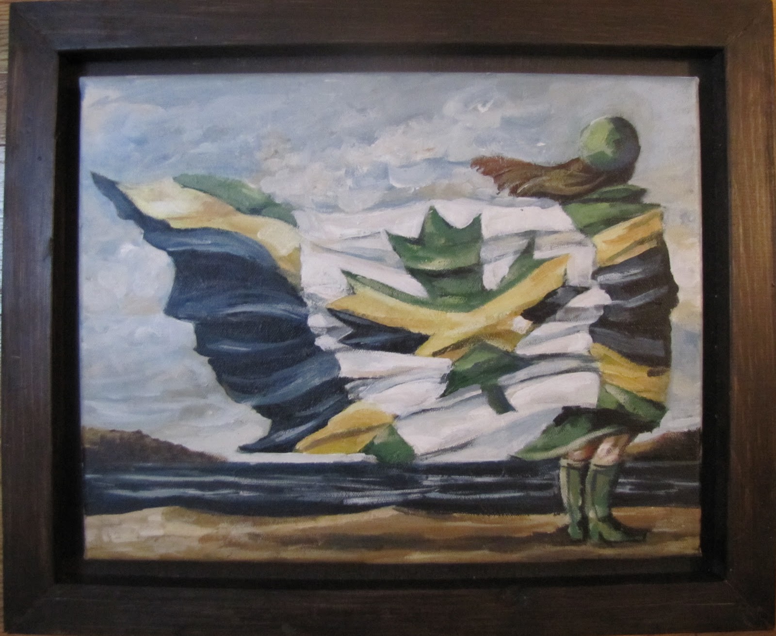 1600x1311 The Mad Craft Shoppe Canadian Girl Project (Wjamaican Flag) - Jamaican Flag Painting