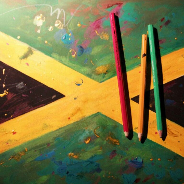 768x768 Flag Of Jamaica - Jamaican Flag Painting