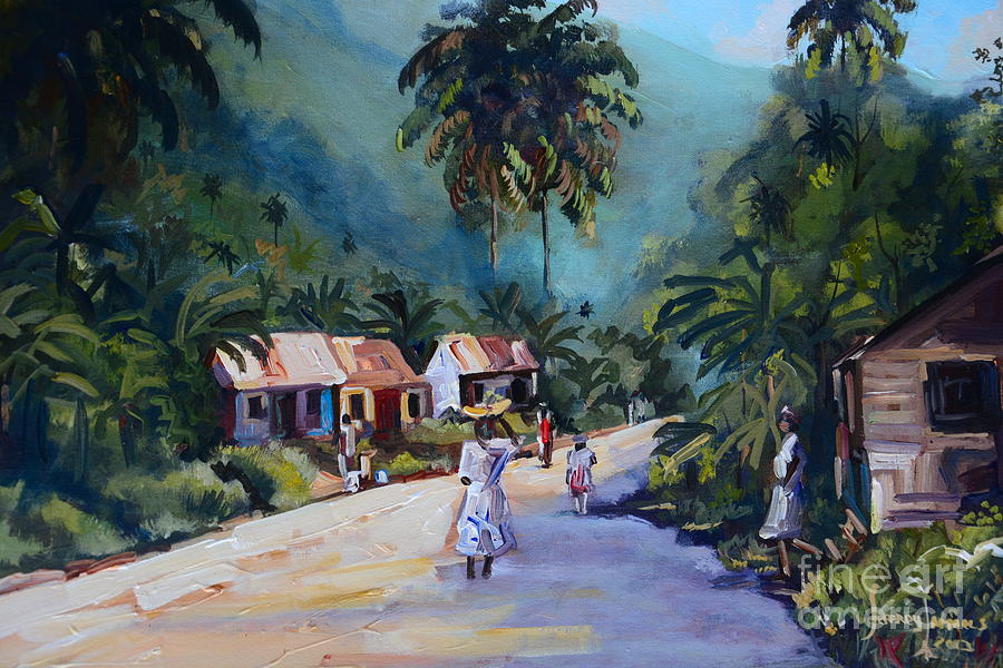 900x600 Old Time Jamaica Painting By Jeffrey Samuels - Jamaican Painting