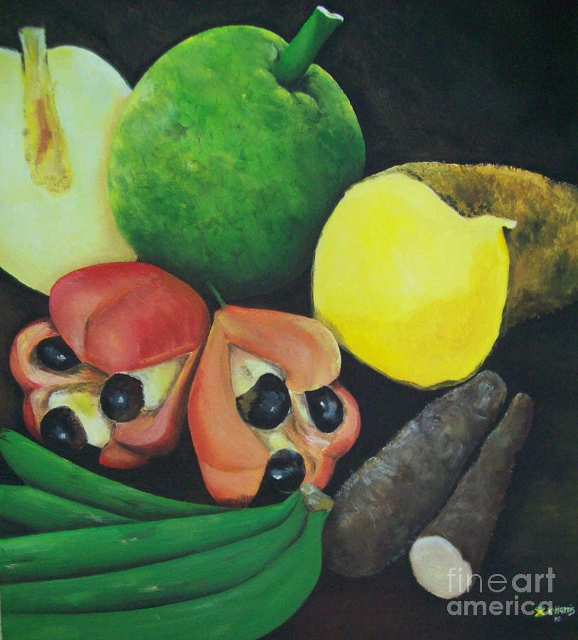 813x900 Produce Of Jamaica Painting By Kenneth Harris - Jamaican Painting