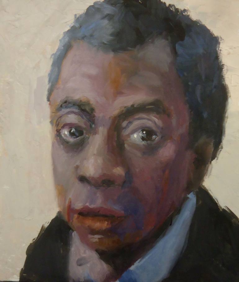 770x908 Saatchi Art James Baldwin Painting By Fred Bell - James Baldwin Painting