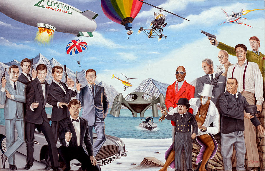 900x582 The World Of James Bond 007 Painting By Tony Banos - James Bond Painting